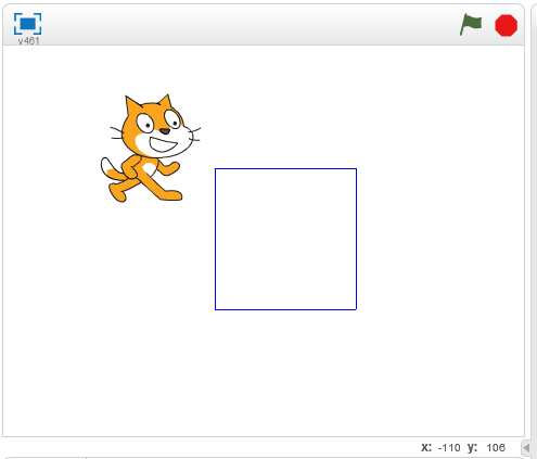 Logo Dessiner un carré en Scratch