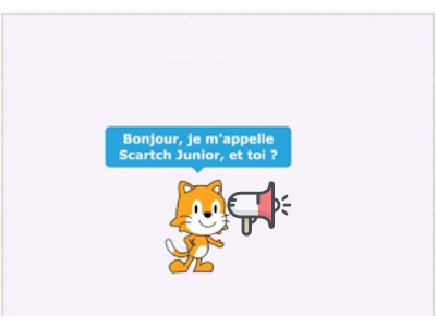 Logo Scratch se présente oralement
