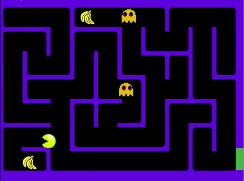Logo PacMan - Activité 5 - Battre les fantôme et aller vers la sortie